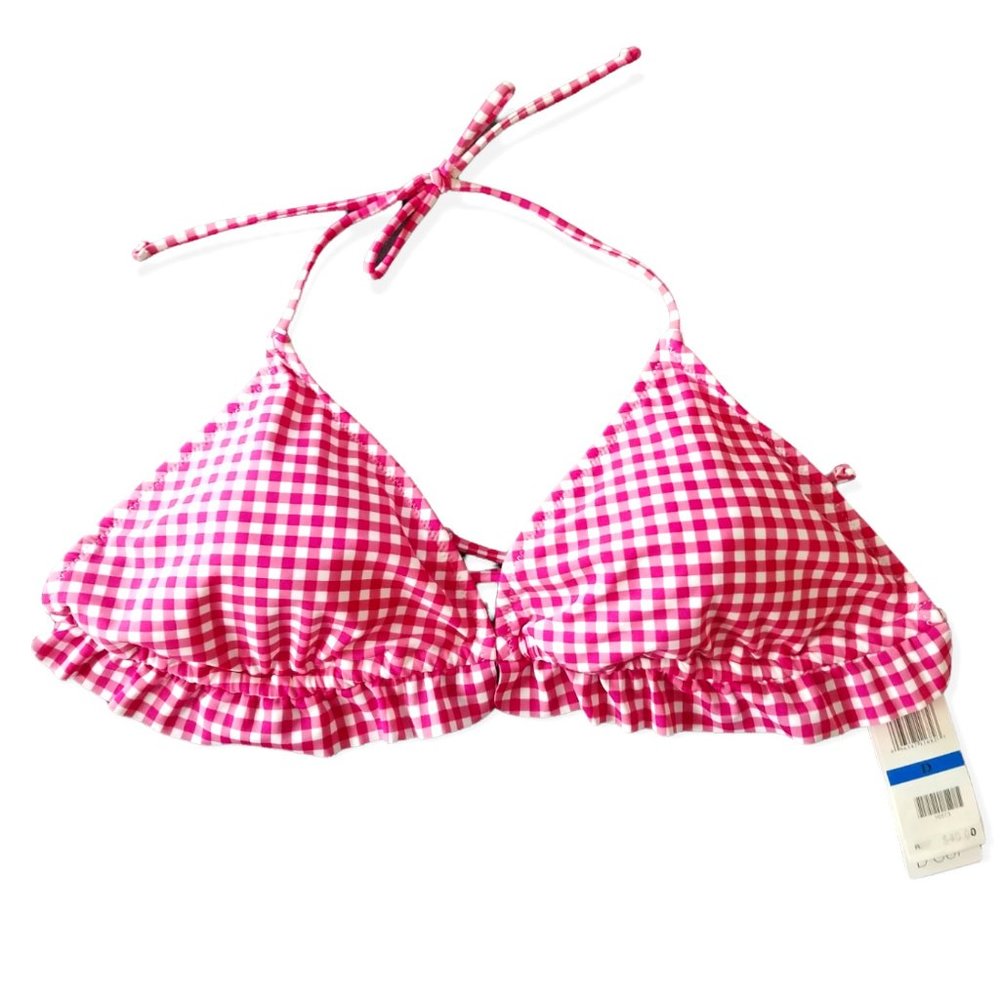 💖💖NWT J. SIMPSON WATERMELON RUFFLE BIKINI TOP (D)